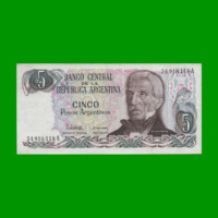 PESOS ARGENTINOS $5,00, BOT 2608, AÑO 1984, ESTADO EXCELENTE.-