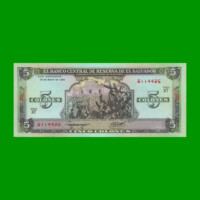 BILLETE DE EL SALVADOR 5 COLONES, PICK 138, AÑO 1990 ESTADO SIN CIRCULAR.-