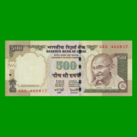 BILLETE DE INDIA 500 RUPIAS, PICK 99, ESTADO SIN CIRCULAR.-