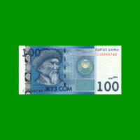 BILLETE DE KYRGISTAN 100 SON, PICK 26b, AÑO 2016, ESTADO SIN CIRCULAR.-