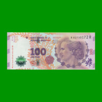 REPOSICION BILLETE CONVERTIBLE TERCER DISEÑO $ 100,00, BOT 4338, ESTADO SIN CIRCULAR.-