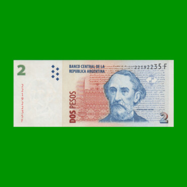 PESOS CONVERTIBLES 2do DISEÑO $2,00, BOT 3220, AÑO 2005, ESTADO EXCELENTE.-