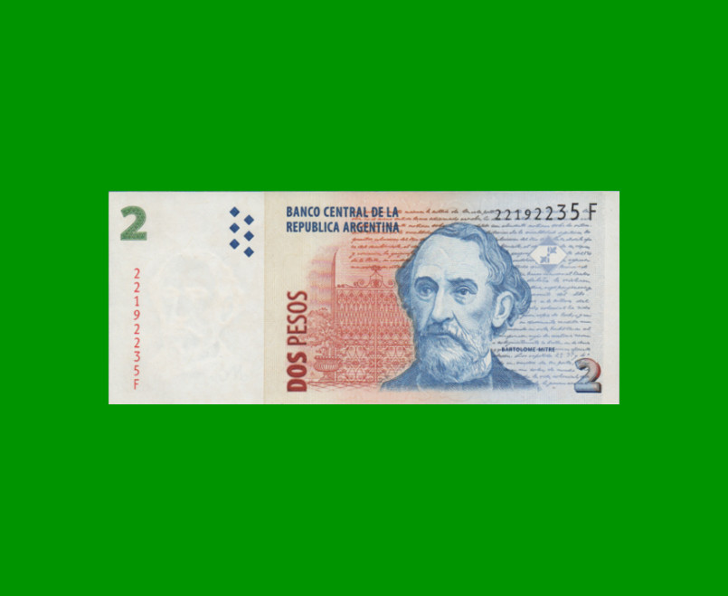 PESOS CONVERTIBLES 2do DISEÑO $2,00, BOT 3220, AÑO 2005, ESTADO EXCELENTE.-