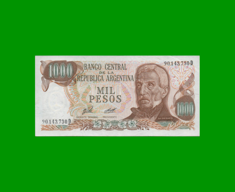 PESOS LEY 18.188 $1.000,00, BOT 2446, AÑO 1976, ESTADO EXCELENTE.-