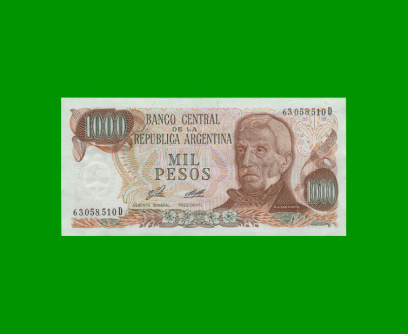 PESOS LEY 18.188 $1.000,00, BOT 2446a, AÑO 1976, ESTADO EXCELENTE.-