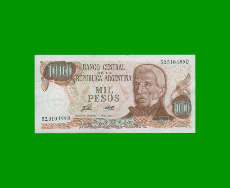 PESOS LEY 18.188 $1.000,00, BOT 2446a, AÑO 1976, ESTADO SIN CIRCULAR.-