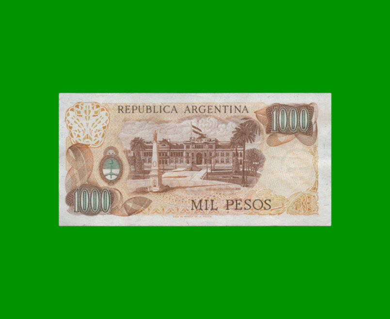 PESOS LEY 18.188 $1.000,00, BOT 2447, AÑO 1976, ESTADO EXCELENTE.- - Imagen 2