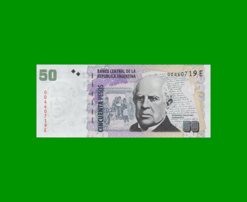 PESOS CONVERTIBLES 2do DISEÑO $50,00, BOT 3625a, AÑO 2011, ESTADO SIN CIRCULAR.-