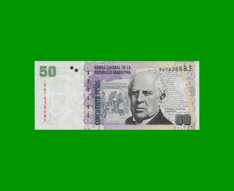 PESOS CONVERTIBLES 2do DISEÑO $50,00, BOT 3627, AÑO 2013, ESTADO EXCELENTE+.-