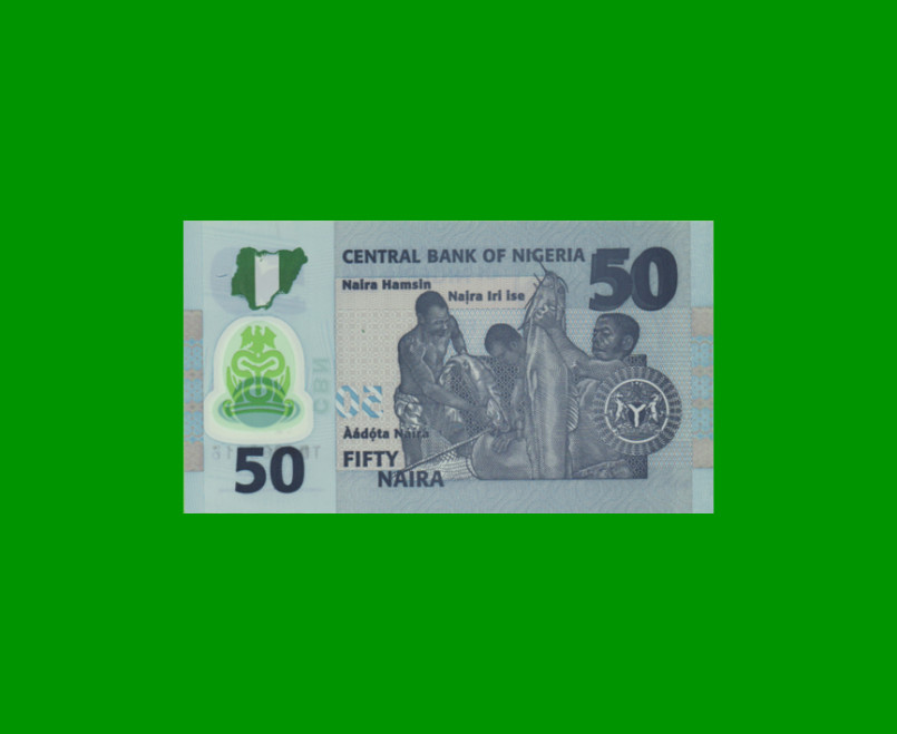 BILLETE DE NIGERIA 50 NAIRA, POLYMERO, PICK 40f, AÑO 2016 ESTADO SIN CIRCULAR.- - Imagen 2