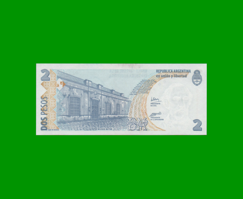 PESOS CONVERTIBLES 2do DISEÑO $2,00, BOT 3220, AÑO 2005, ESTADO EXCELENTE+.- - Imagen 2