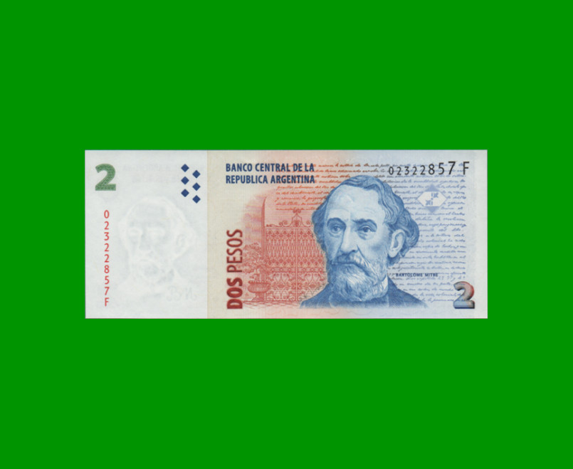 PESOS CONVERTIBLES 2do DISEÑO $2,00, BOT 3220, AÑO 2005, ESTADO EXCELENTE+.-