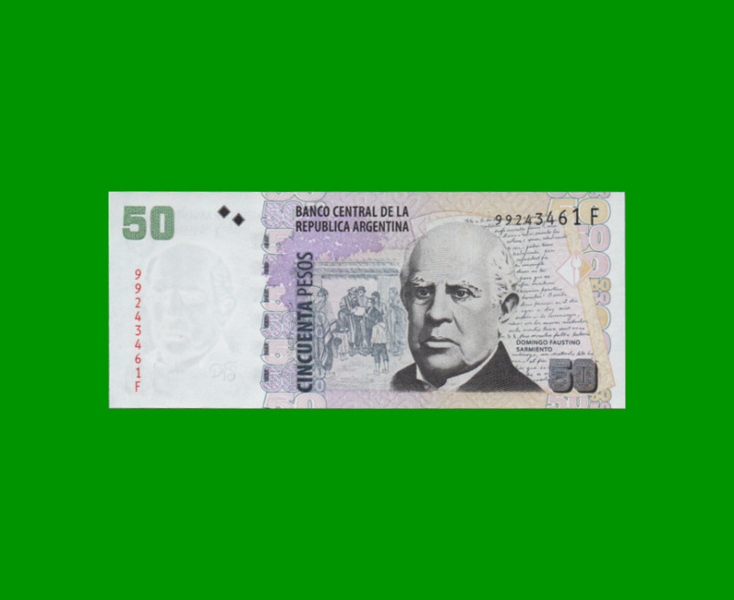 PESOS CONVERTIBLES 2do DISEÑO $50,00, BOT 3629, AÑO 2013, ESTADO EXCELENTE.-