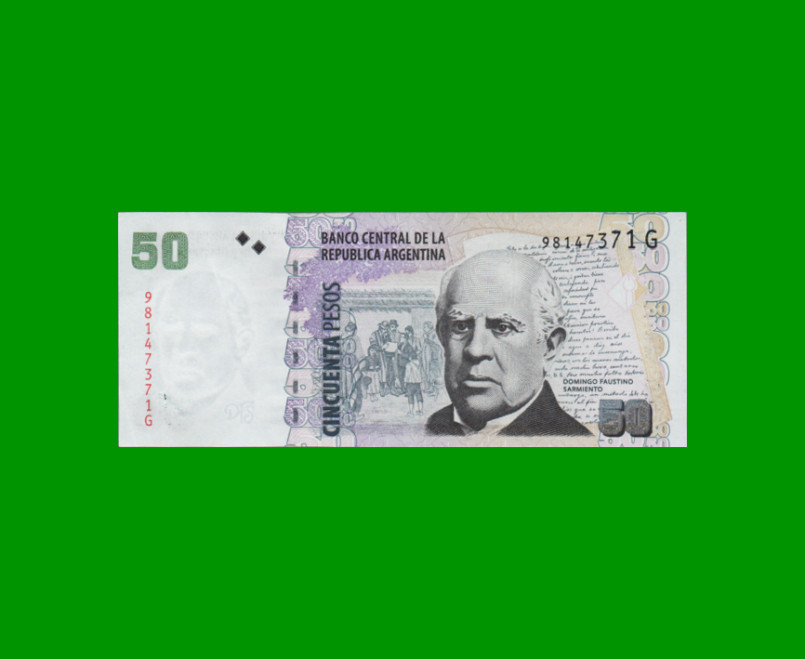 PESOS CONVERTIBLES 2do DISEÑO $50,00, BOT 3630, AÑO 2013, ESTADO EXCELENTE.-