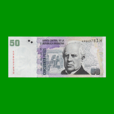 PESOS CONVERTIBLES 2do DISEÑO $50,00, BOT 3632, AÑO 2014, ESTADO EXCELENTE.-