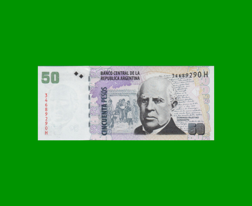 PESOS CONVERTIBLES 2do DISEÑO $50,00, BOT 3632, AÑO 2014, ESTADO EXCELENTE+.-