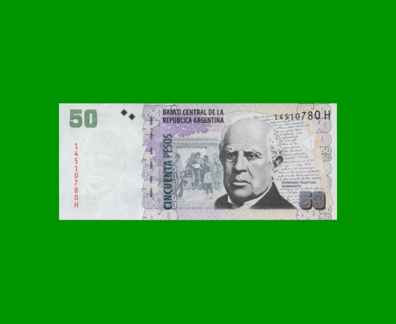 PESOS CONVERTIBLES 2do DISEÑO $50,00, BOT 3632, AÑO 2014, ESTADO SIN CIRCULAR.-