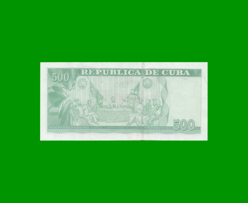 BILLETE DE CUBA $500,00 PICK 131, AÑO 2018, ESTADO EXCELENTE.- - Imagen 2