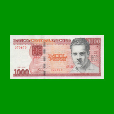 BILLETE DE CUBA $1.000 PICK 132, AÑO 2010, ESTADO EXCELENTE.-