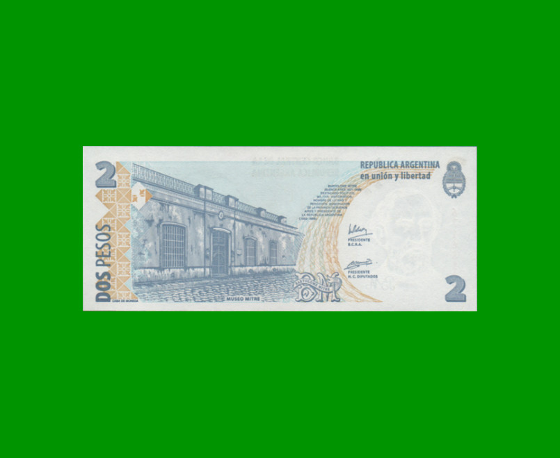 PESOS CONVERTIBLES 2do DISEÑO $2,00, BOT 3220, AÑO 2005, ESTADO SIN CIRCULAR.- - Imagen 2