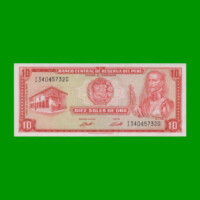 BILLETE DE PERU 10 SOLES, PICK 100c, AÑO 1973, ESTADO SIN CIRCULAR.-