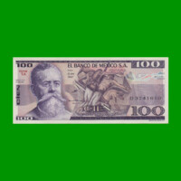 BILLETE DE MEXICO $100,00 PICK 74a, AÑO 1981, ESTADO SIN CIRCULAR.-
