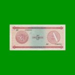 BILLETE DE CUBA $5,00 PICK FX3, AÑO 1985, ESTADO MUY BUENO.-