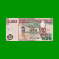 BILLETE DE ZAMBIA 20 KWACHA, PICK 52c, AÑO 2014, ESTADO SIN CIRCULAR.-