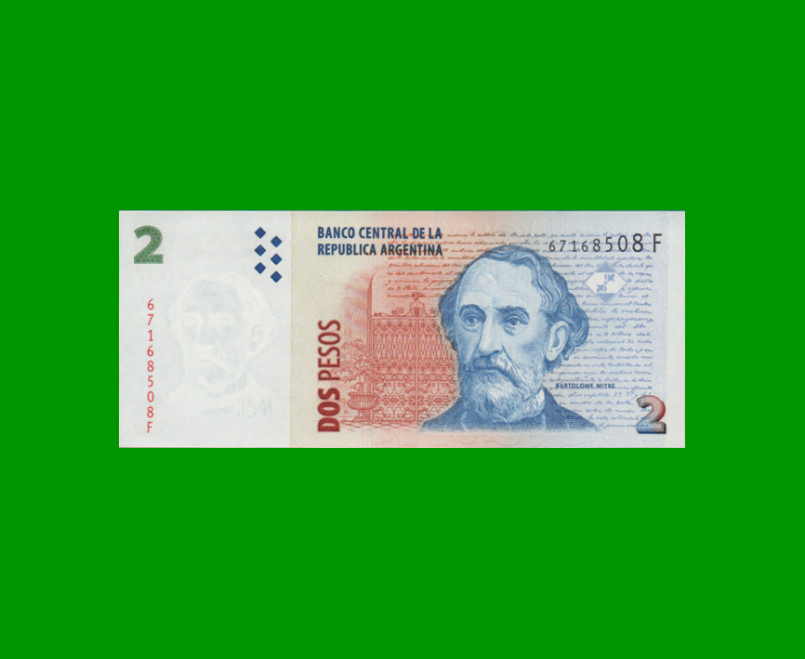 PESOS CONVERTIBLES 2do DISEÑO $2,00, BOT 3220, AÑO 2005, ESTADO SIN CIRCULAR.-