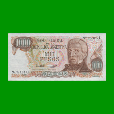 PESOS LEY 18.188 $1.000,00, BOT 2451d, AÑO 1980, ESTADO SIN CIRCULAR.-