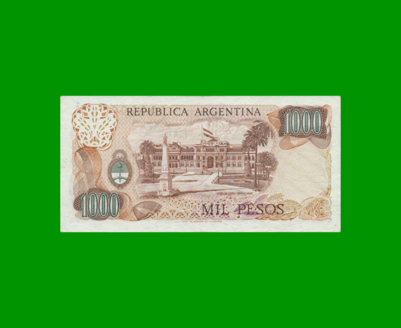 PESOS LEY 18.188 $1.000,00, BOT 2453, AÑO 1981, ESTADO EXCELENTE.- - Imagen 2