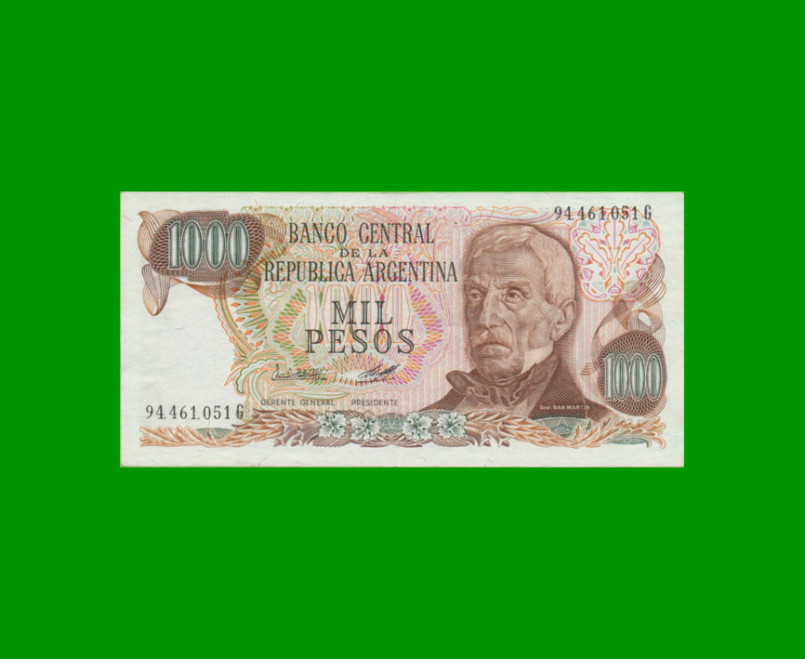 PESOS LEY 18.188 $1.000,00, BOT 2453, AÑO 1981, ESTADO EXCELENTE.-