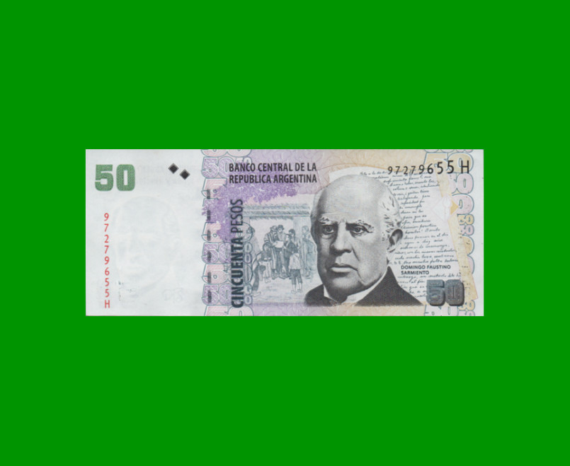 PESOS CONVERTIBLES 2do DISEÑO $50,00, BOT 3634, AÑO 2014, ESTADO EXCELENTE+.-