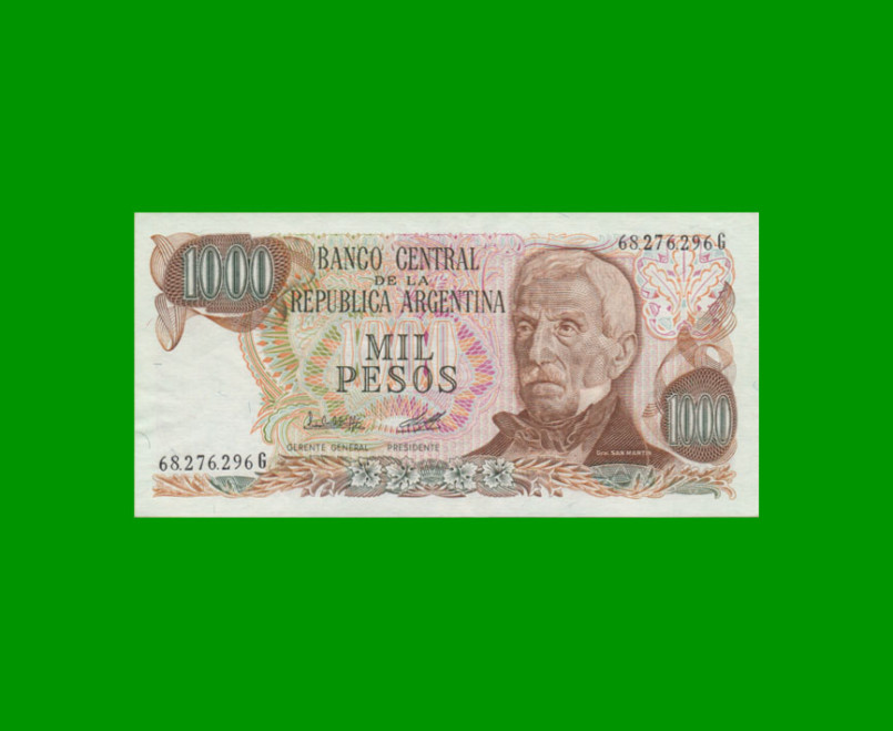 PESOS LEY 18.188 $1.000,00, BOT 2453, AÑO 1981, ESTADO EXCELENTE+ .-