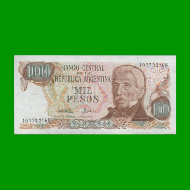 PESOS LEY 18.188 $1.000,00, BOT 2456, AÑO 1981, ESTADO SIN CIRCULAR.-