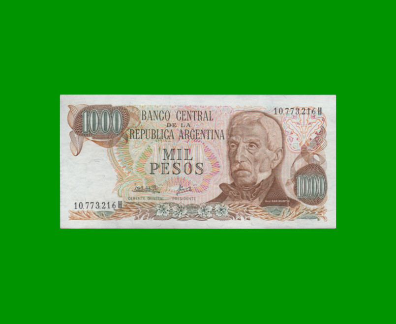 PESOS LEY 18.188 $1.000,00, BOT 2456, AÑO 1981, ESTADO SIN CIRCULAR.-