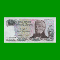 PESOS ARGENTINOS $5,00, BOT 2610a, AÑO 1984, ESTADO EXCELENTE+ .-