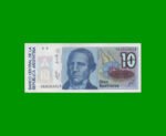 BILLETE DE AUSTRALES, 10 AUSTRALES, BOT 2818, AÑO 1985, ESTADO SIN CIRCULAR.-