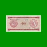 BILLETE DE CUBA $10,00 PICK FX4, AÑO 1985, ESTADO MUY BUENO+.-