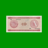 BILLETE DE CUBA $10,00 PICK FX4, AÑO 1985, ESTADO MUY BUENO+.-