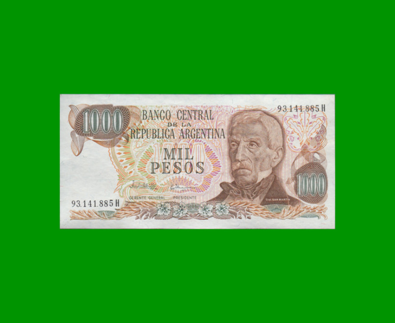 PESOS LEY 18.188 $1.000,00, BOT 2459, AÑO 1982, ESTADO SIN CIRCULAR.-