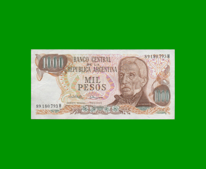 PESOS LEY 18.188 $1.000,00, BOT 2459a, AÑO 1982, ESTADO EXCELENTE.-