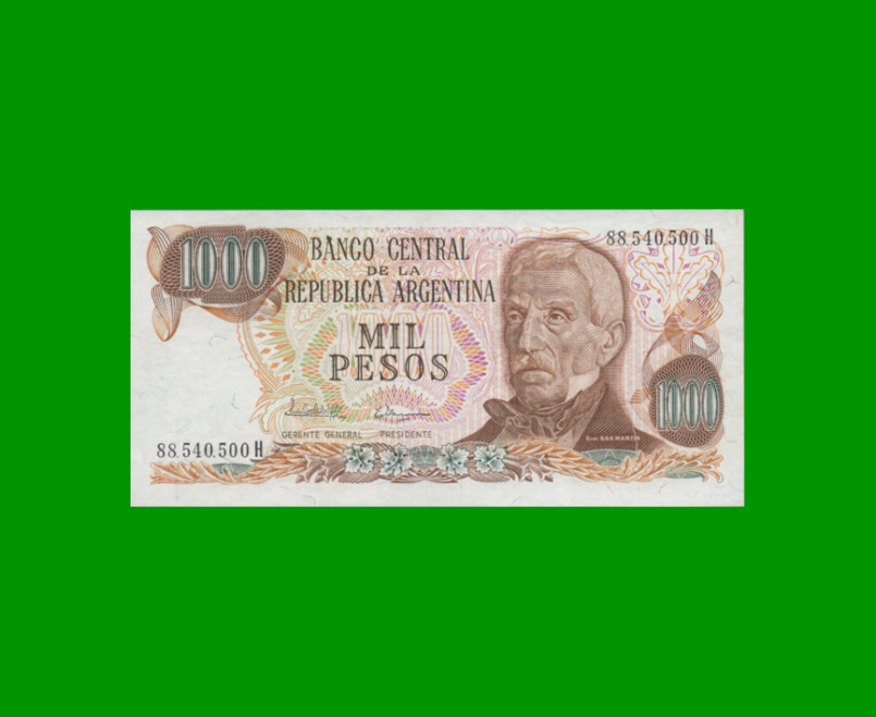 PESOS LEY 18.188 $1.000,00, BOT 2459a, AÑO 1982, ESTADO EXCELENTE+ .-