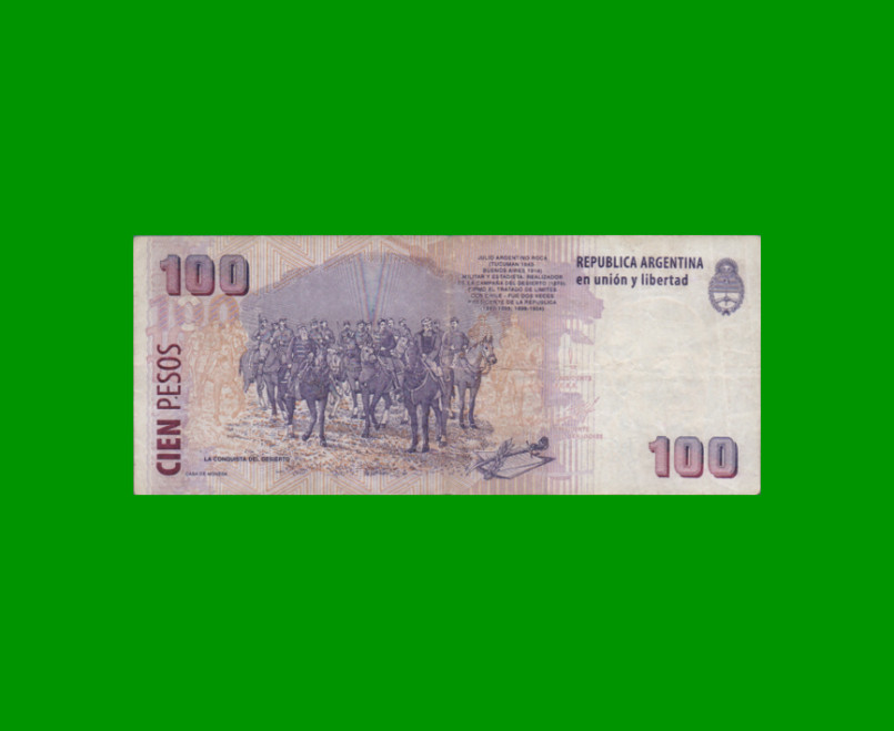 PESOS CONVERTIBLES 2do DISEÑO $100,00, BOT 3702, AÑO 2000, ESTADO MUY BUENO- .- - Imagen 2