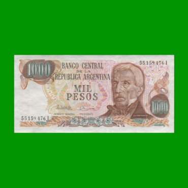 PESOS LEY 18.188 $1.000,00, BOT 2460, AÑO 1982, ESTADO EXCELENTE+ .-