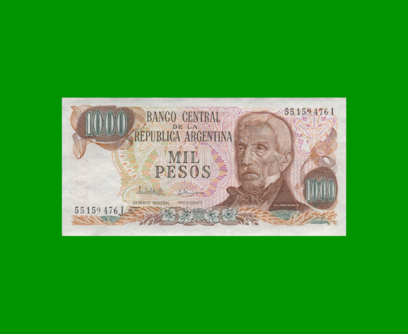 PESOS LEY 18.188 $1.000,00, BOT 2460, AÑO 1982, ESTADO EXCELENTE+ .-