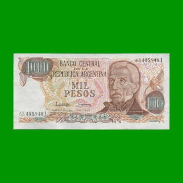 PESOS LEY 18.188 $1.000,00, BOT 2460, AÑO 1982, ESTADO SIN CIRCULAR.-