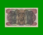 BILLETE DE MOZAMBIQUE 5 LIBRAS ESTERLINAS, PICK R32, AÑO 1934 ESTADO MUY BUENO.- - Imagen 2
