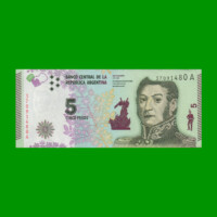 PESOS 3er DISEÑO $5,00, BOT 3901, AÑO 2015, ESTADO EXCELENTE.-