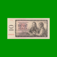 BILLETE DE CHECOSLOVAQUIA 10 KORUN, PICK 88b, AÑO 1960 ESTADO SIN CIRCULAR.-
